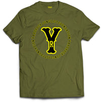 Green T Shirt with YR vintage Junglist design