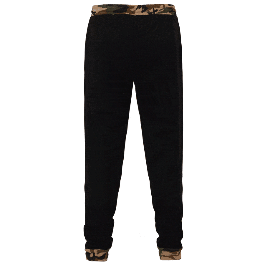 Black Jnglst Joggers with Camo Detail