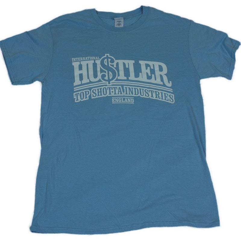 Blue Hustler t-shirt