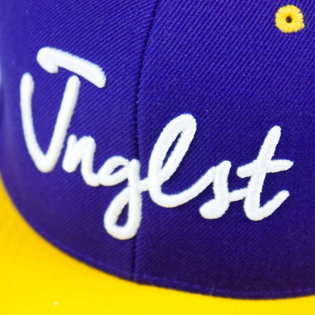 Close up Purple 3d embroidered JNGLST Snapback