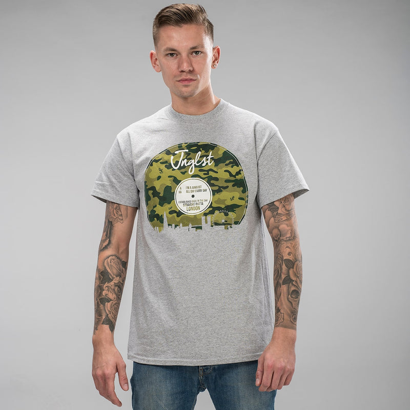 Grey Junglist London Vinyl T-Shirt