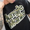 Jungle Mania Camo Design on Black Tee