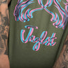 Close up of our 3d Junglist Lion Tee from Jnglst Clothing