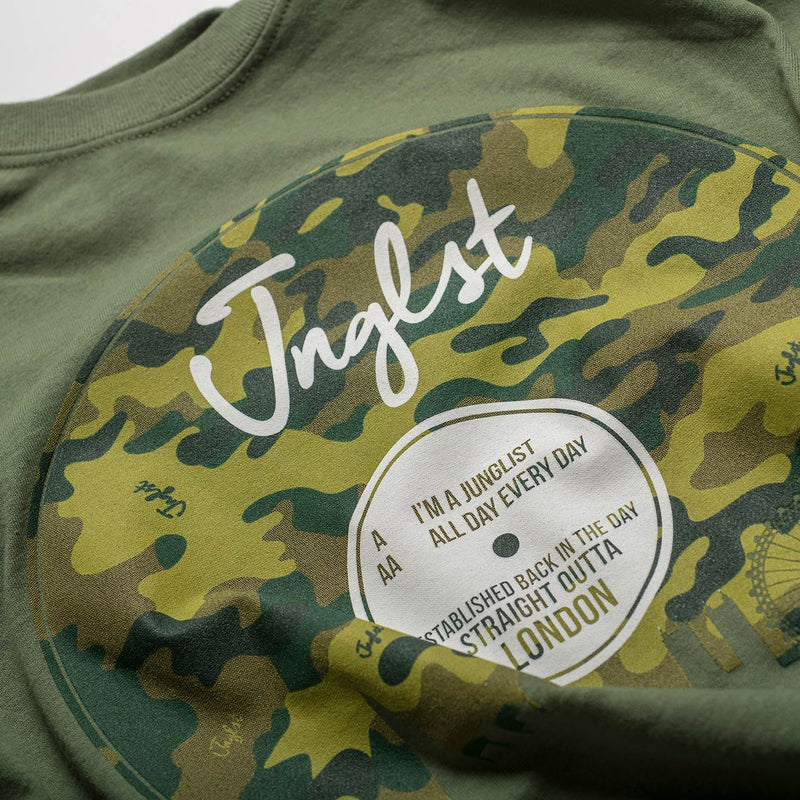 Close up of London Vinyl Jnglst T Shirt