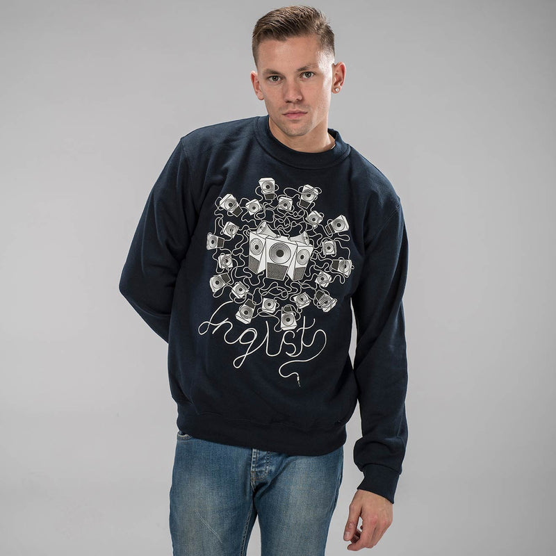 Soundsystem Navy Sweatshirt from our Junglist Streetwear range