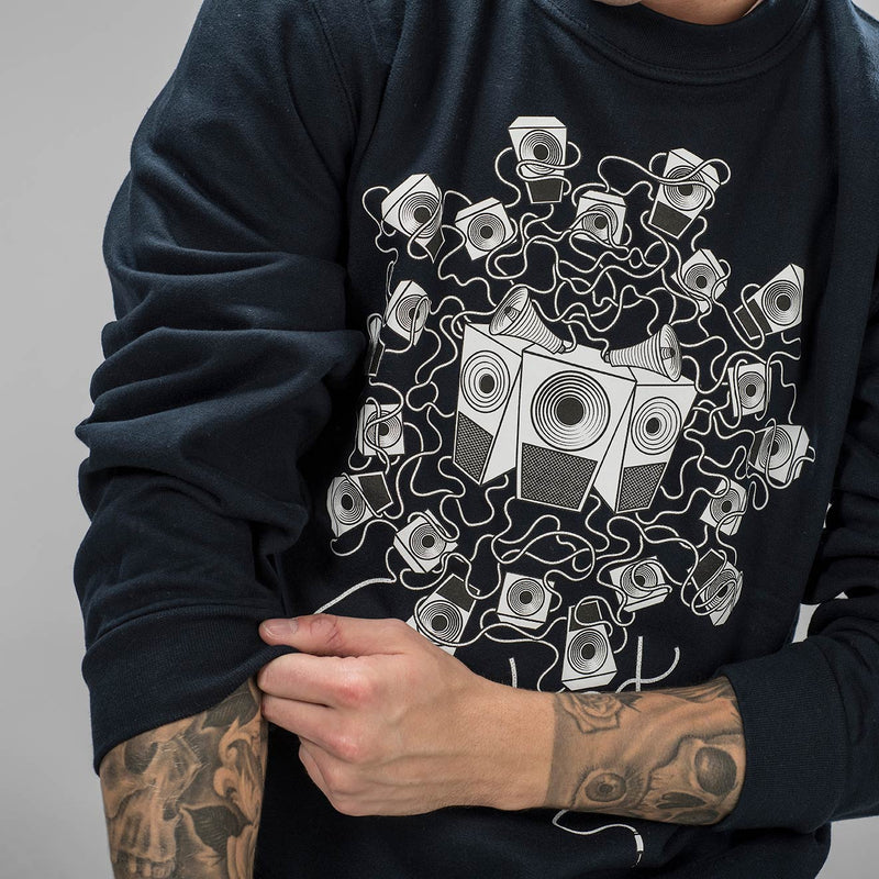 Navy Soundsystem Sweatshirt print