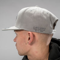 Dread Recordings Side detail on Grey Snapback