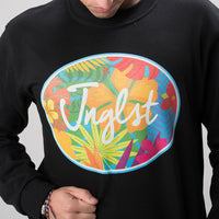 Junglist Sweatshirt with Hawaiian Flowers