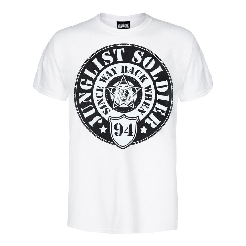 White Junglist Soldier Tee