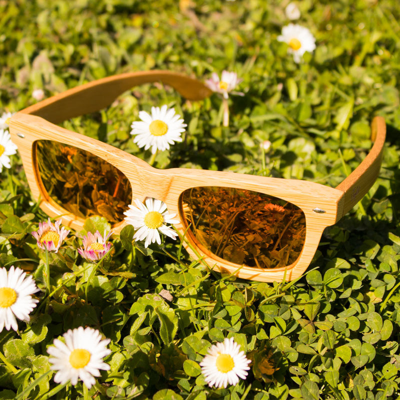 Orange Jnglst Rayban made from Eco Bamboo