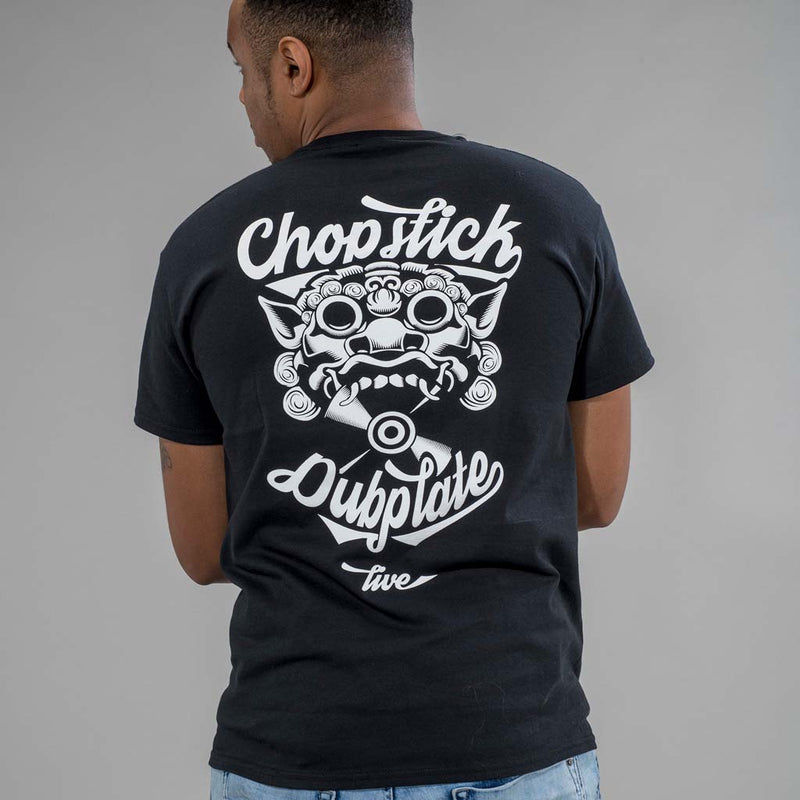 Chopstick Dubplate Black T Shirt from the back