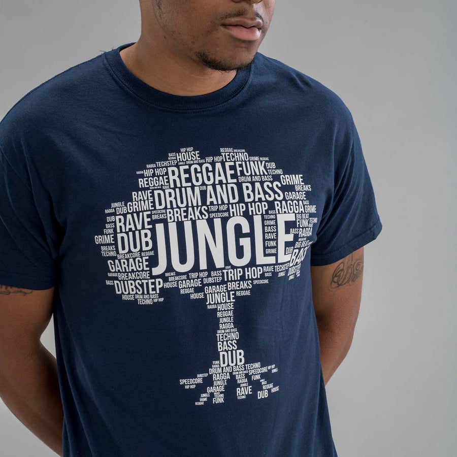 Navy Jungle Roots T Shirt