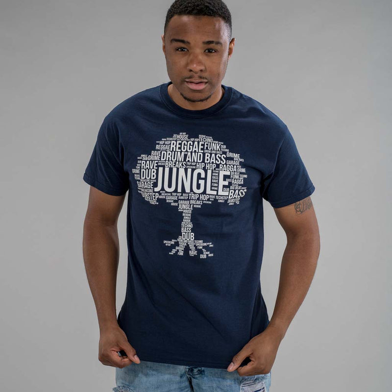 Navy Jungle Roots T Shirt