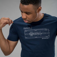 Amen Break Tee in Navy and Silver from THTC