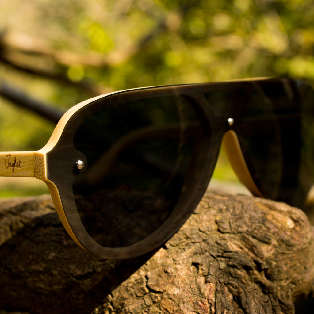 Grey Bamboo Sunglasses